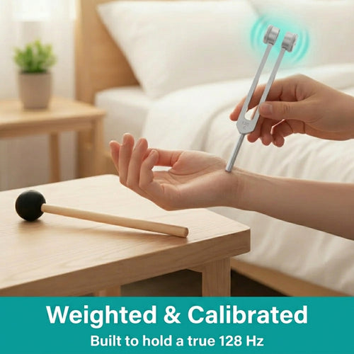 128 Hz Weighted Tuning Fork Kit for Tinnitus Relief