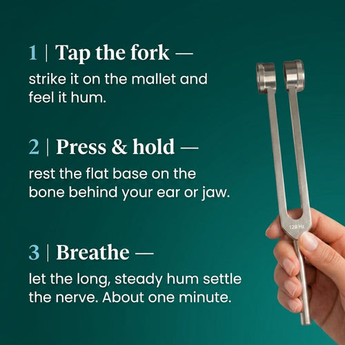 128 Hz Weighted Tuning Fork Kit for Tinnitus Relief