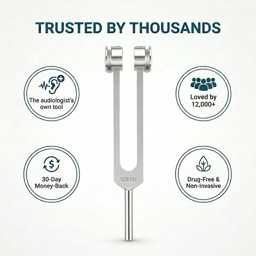 128 Hz Weighted Tuning Fork Kit for Tinnitus Relief