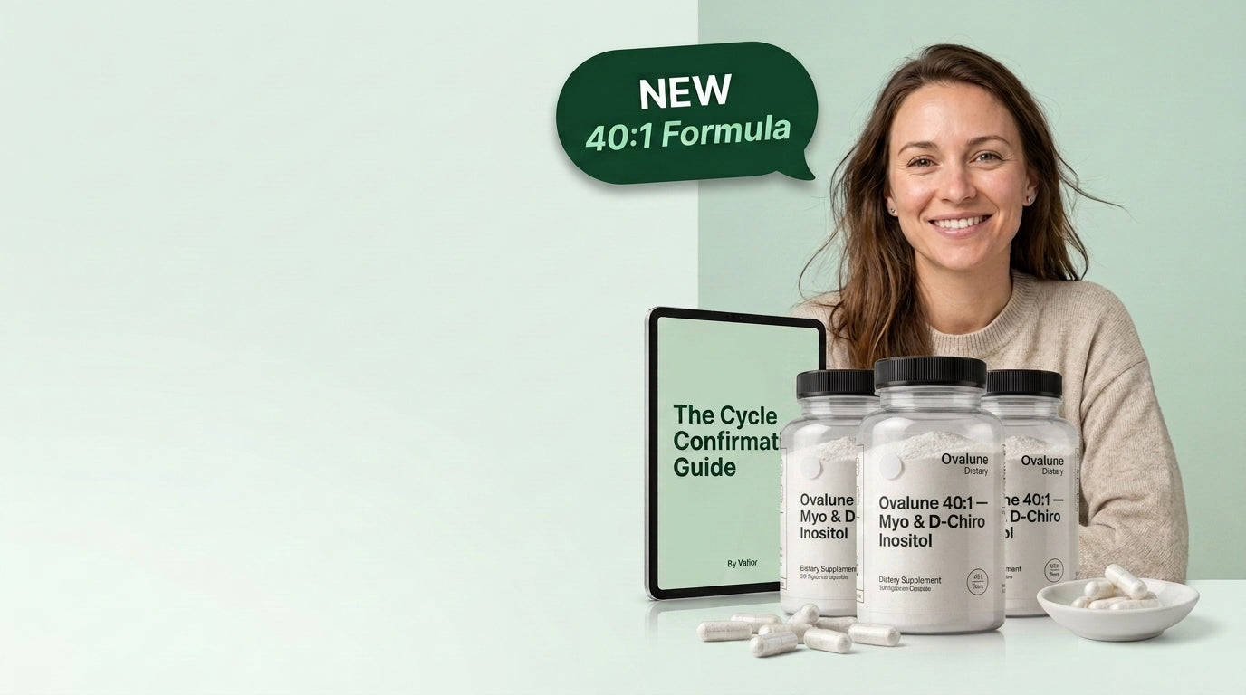 Ovalune 40:1, Myo & D-Chiro Inositol, ratio printed on the label