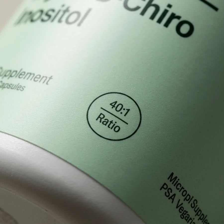 The 40:1 ratio printed on the front of the label