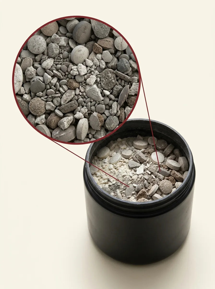 An unmeasured blend, magnified
